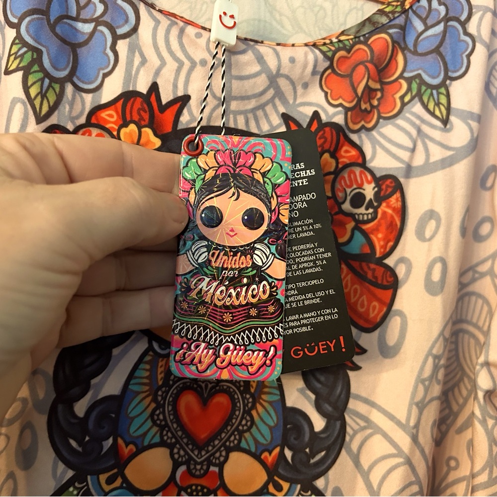 Au Guey! Women’s Mexican Doll Shirt Long Sleeve NWT!!